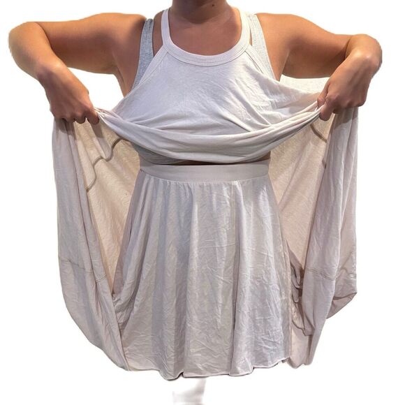 Free People FP Beach Halter Top Skater Skirt All In One Dress Boho Pink Medium - Picture 14 of 16